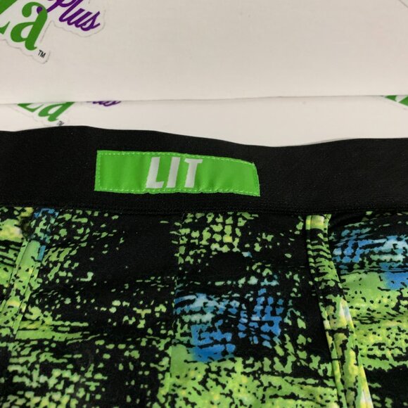 Black By Rue21 Boxer Brief Underwear LIT Animal Print Tagless Green Mens XL - Picture 4 of 8